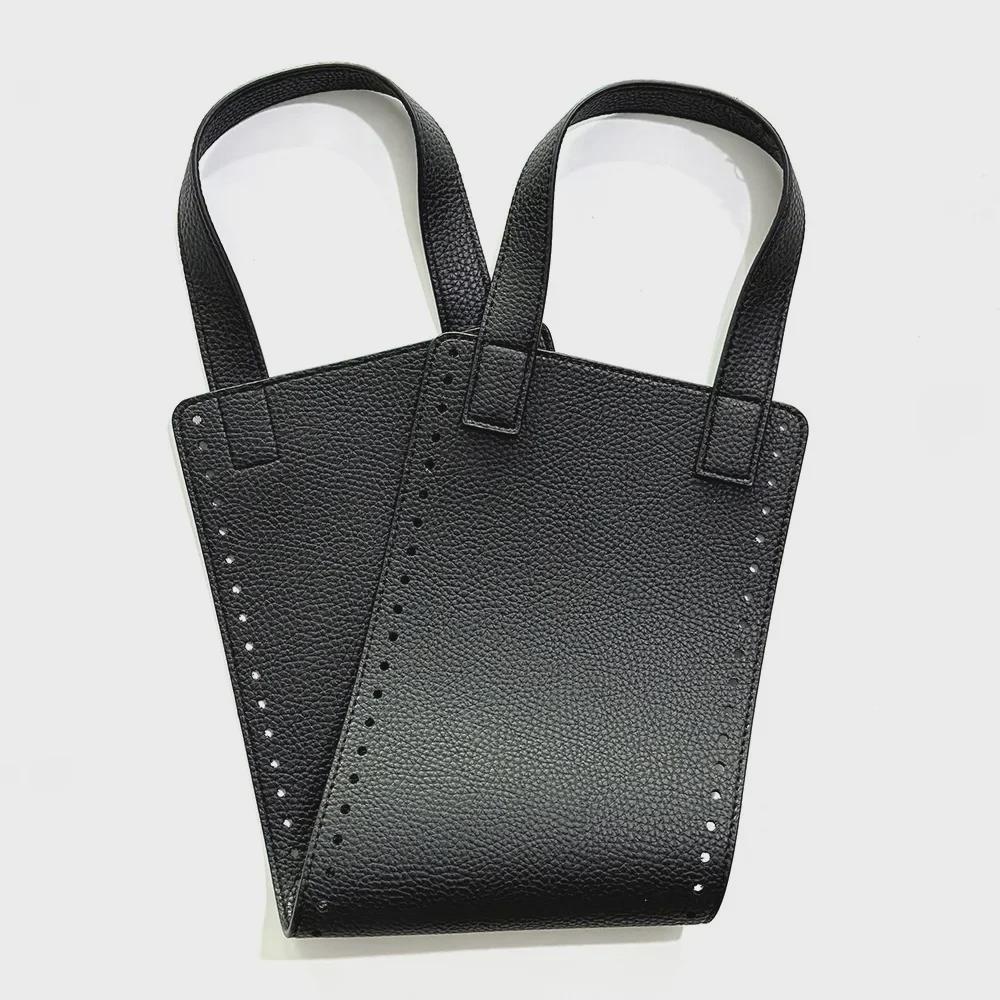 Handmade DIY Leather Woven Body Bag with Integrated Handle Hook