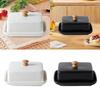 Ceramic Butter Dish with Cover Large Practical European Butter Storage Keeper for Kitchen Bar Household Cake Shop Counter