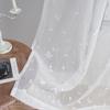 Tende Trasparenti con Stampa Floreale - Foulard in Voile Filtrante per Balcone, Finestra a Baia, Soggiorno, Divisorio e Privacy