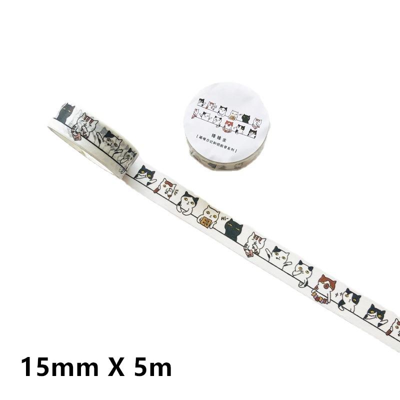 

Cute Kawaii Adorable Cat Adhesive Paper Washi Tape Masking Tape DIY Scrapbooking Stick Label
