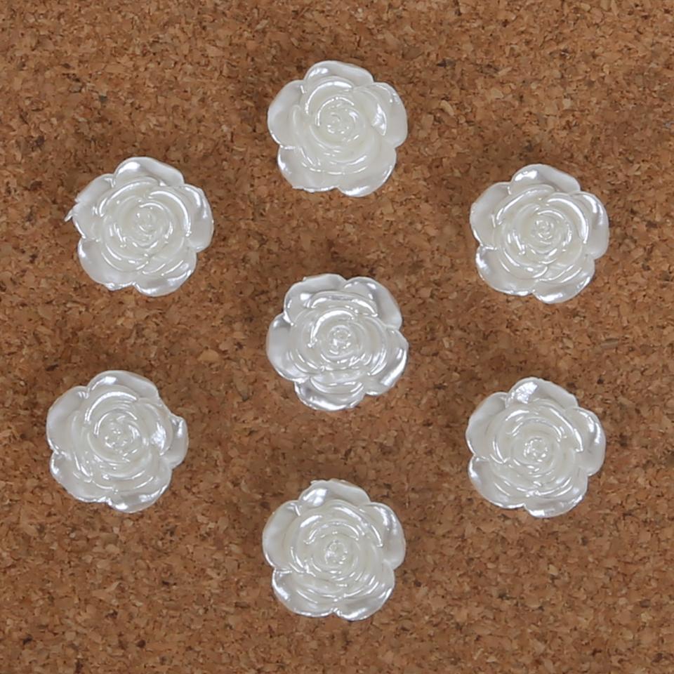 20-200Pcs Ivory Flatback Half Round Pearl Craft ABS Resin Imitation Pearl Resin Scrapbook Beads For DIY Decoration Handmade Craft Accessories