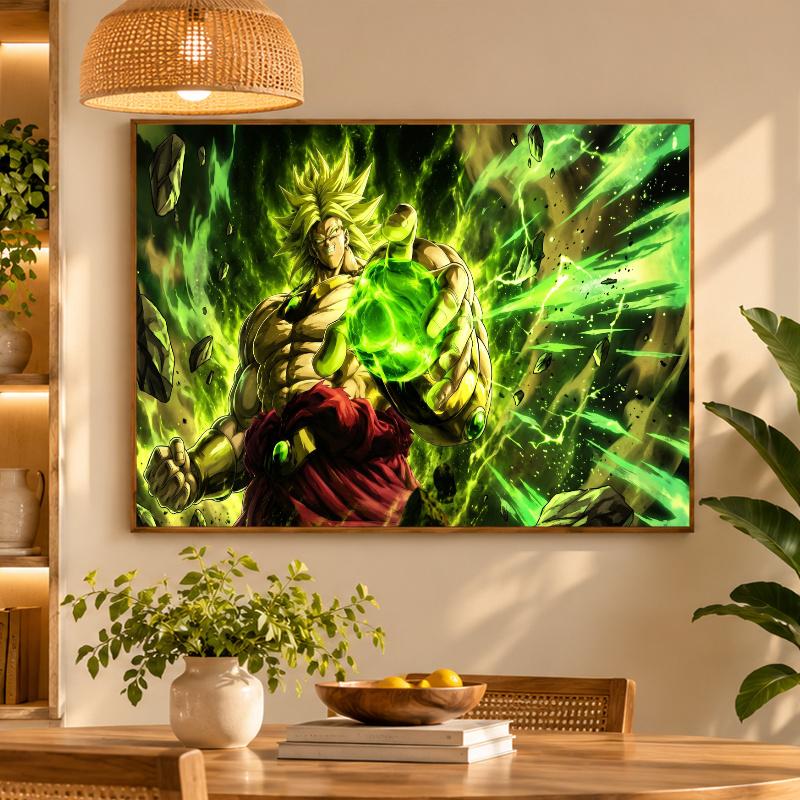 5D Diamond Painting Broly DIY Full Drill Diamond Art Kit Home Decoration