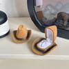Creative Hat-Shaped Ring Box,Retro Wedding Jewelry Organizer Gift Box ,Couples Ring Storage Holder ,Love Gift Bead Case