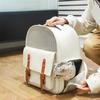 Cat Backpack Large Capacity Portable Brthable Dog Cat Carrying Double Shoulder Bag for Pet Outing Travel Hiking