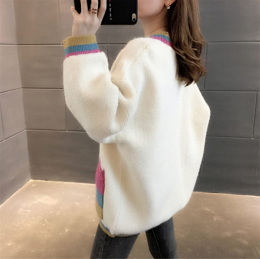 JINZUOMA Cardigan Sweater Knit Cut and Cold Loose Everyday Wear One Women's Coat, Coat, Jacket, Outerwear, Top, Sewn, Spring/Autumn, Soft, Warm,