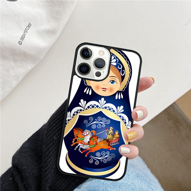 Babushka Matryoshka Red Russian Doll Phone Case Cover For iPhone 17 Air 15 16 14 13 Pro Max 12 11 Pro Max Max Plus