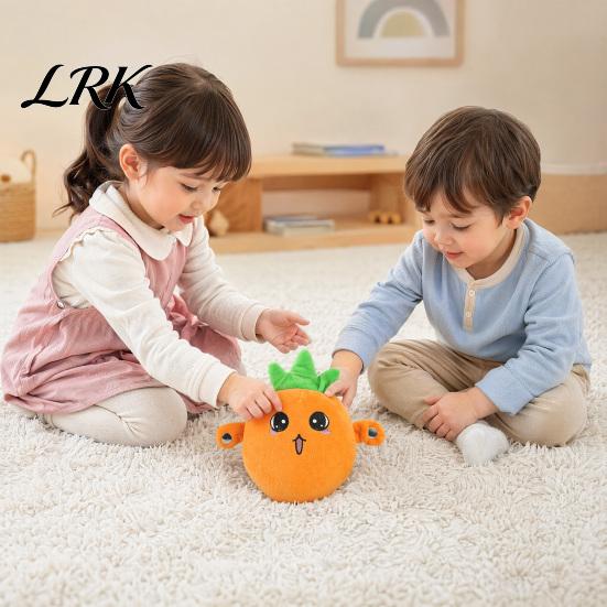 Bedtime Stuffed Animal Musical Banana Sensory Beat Plush Toy, Interactive Carrot & Strawberry for Double Player Parent-Child Bonding, Touch Sensitive