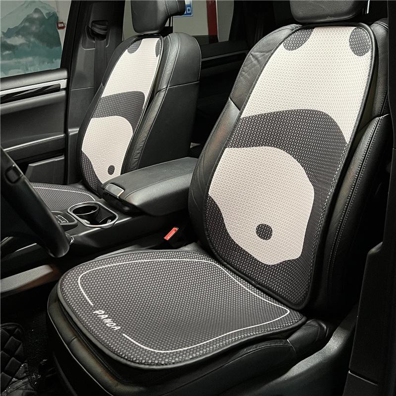 Car Ice Silk Cushion Cover Summer Cool Cute Panda All-season Anti-skid Breathable Seat Cushions Men Women Luxury Car Interior
