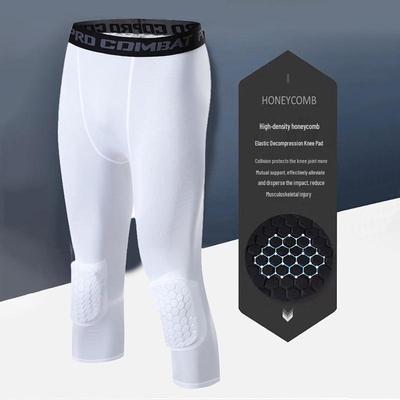Ginocchiere Anti-urto a Nido d'Ape ad Asciugatura Rapida Selezionate con Cura Pantaloni da Allenamento per Basket
