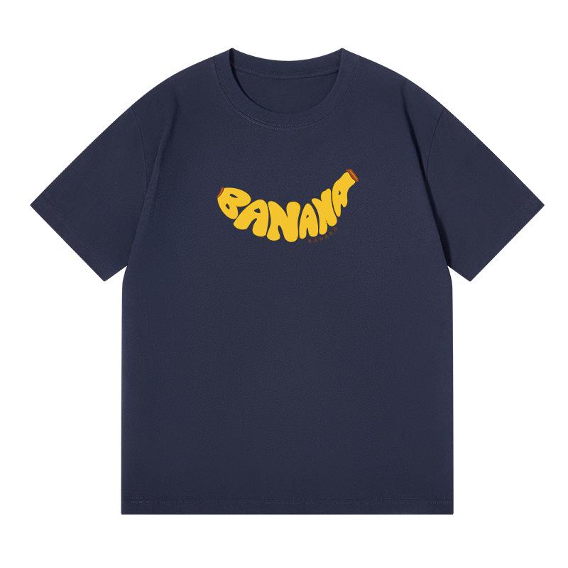 Women's Creative Banana Print Cotton T-Shirt - Short-Sleeved, Versatile Spring/Summer Casual Top