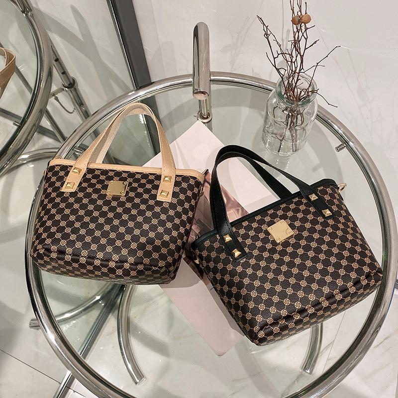 New Women's Printed Bucket Bag, Messenger Bag, Portable Shoulder Bag.