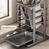 Square Kitchen Utensils Storage Holder Black White Kitchen Countertop Storage Rack  Kitchen Use