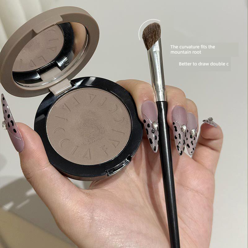 Nude Nose Contouring! Cement Gray Nose Shadow Contouring Palette Matte Brown Tone Single Color Contouring Eyeshadow for Women
