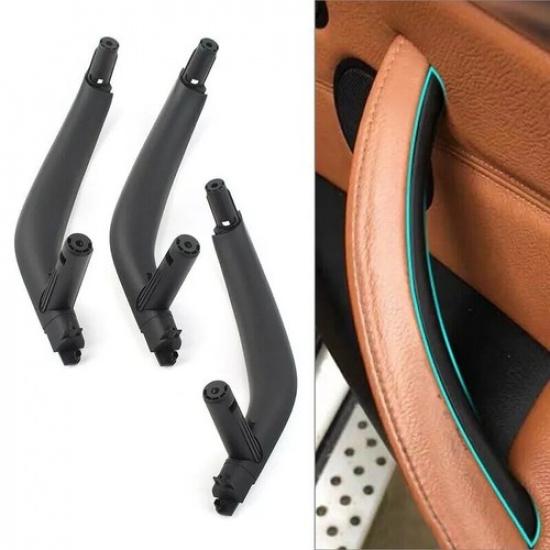 3PCS Inner Door Panel Handle Pull Trim Cover For BMW X5 F15 X6 F16 F85 2014-2018