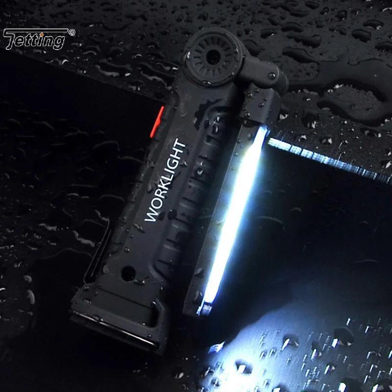 Portable LED Flashlight COB High Power Work Light Camping Lantern Magnetic Lamp Waterproof Magnetic Hook USB Rechargeable Torch