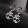 LIKGREAT Fashion 2026 Trend Tree of Life Earrings Silver Color Ear Hoops for Women Vintage Drop Earring Jewelry Amulet Gift