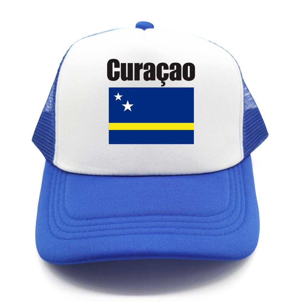 Curaao Flag Trucker Hat Summer Unisex Cool Hat Country Fans Baseball Caps New Outdoor Mesh Net Dad Gift Snapback Caps