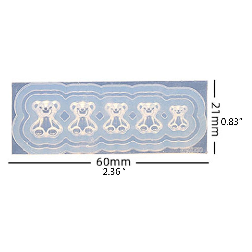 

DIY 5Pieces силиконовые медведи формы для эпоксидной смолы ювелирные изделия изготовление поделок инструмент для сережек ожерелье брелок подвески