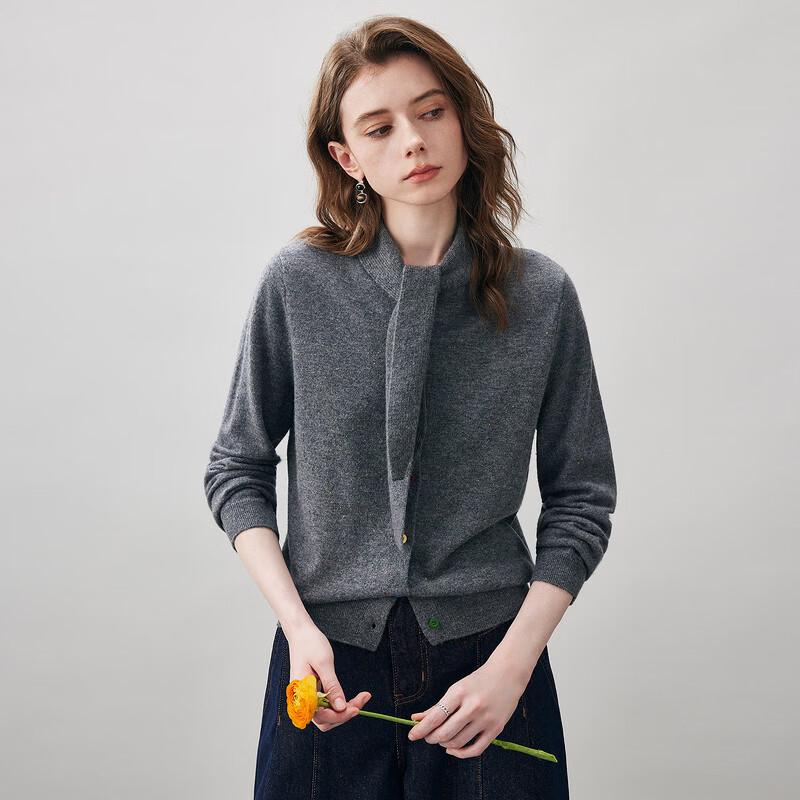 Komoboka Women's Flutter Collar Wool Cardigan