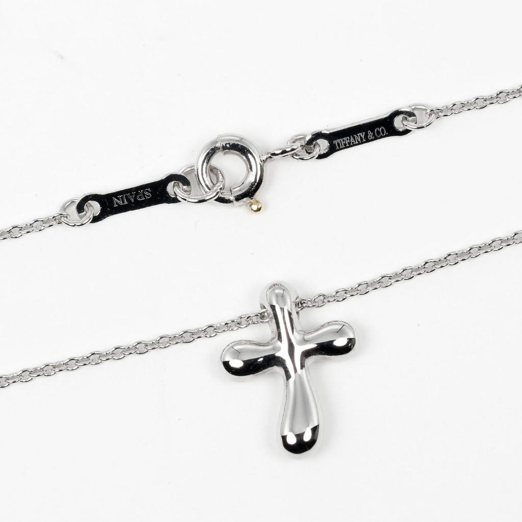 TIFFANY&Co. Small cross Necklace Pt950Platinum 3.93g Women Used