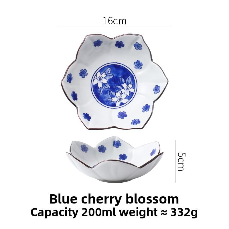 Japanese Style Flower Shaped Bowls, Salad Dessert Plates, Small Dishes, Kimchi Plates, Creative Household Utensils