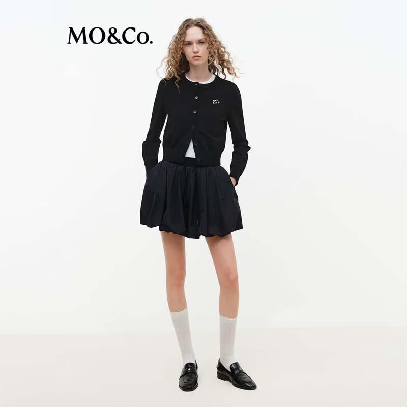 

MO&Co. Women s Embroidered Lightweight Knitted Cardigan S