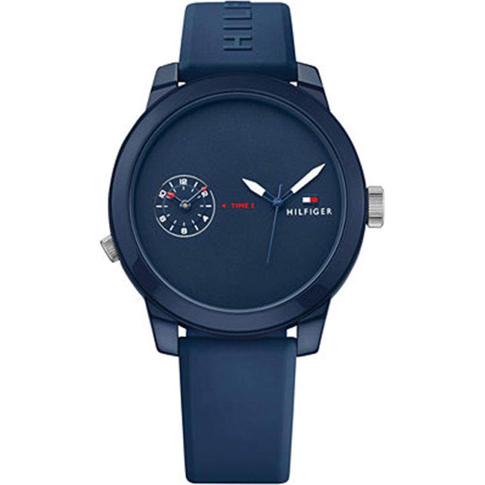 

Tommy Hilfiger Historical Collection Blue Dial Silicone/Rubber Strap Men s Quartz Watch 1791325 синій