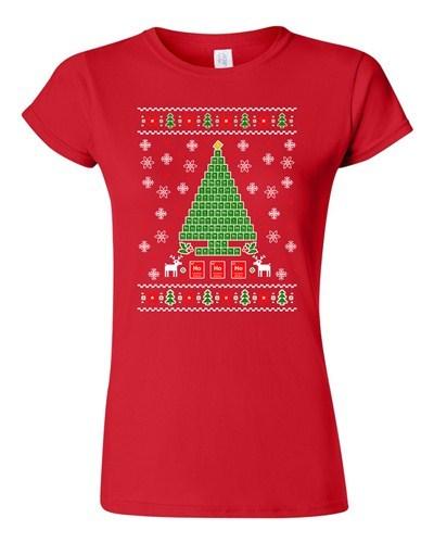 Junior Periodic Tree Table Of Elements Science Ugly Christmas DT T-Shirt Tee Unisex T-Shirt XXL