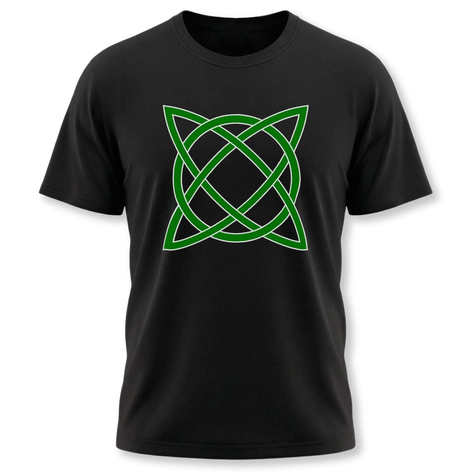 Celtic Knot T-Shirt | Irish Knotwork Green Tee | Symbolic Graphic Shirt XL