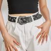 Fashionable Womens Wide Leather Belt With Alloy Pin Buckle For Daily Wear And Fashion