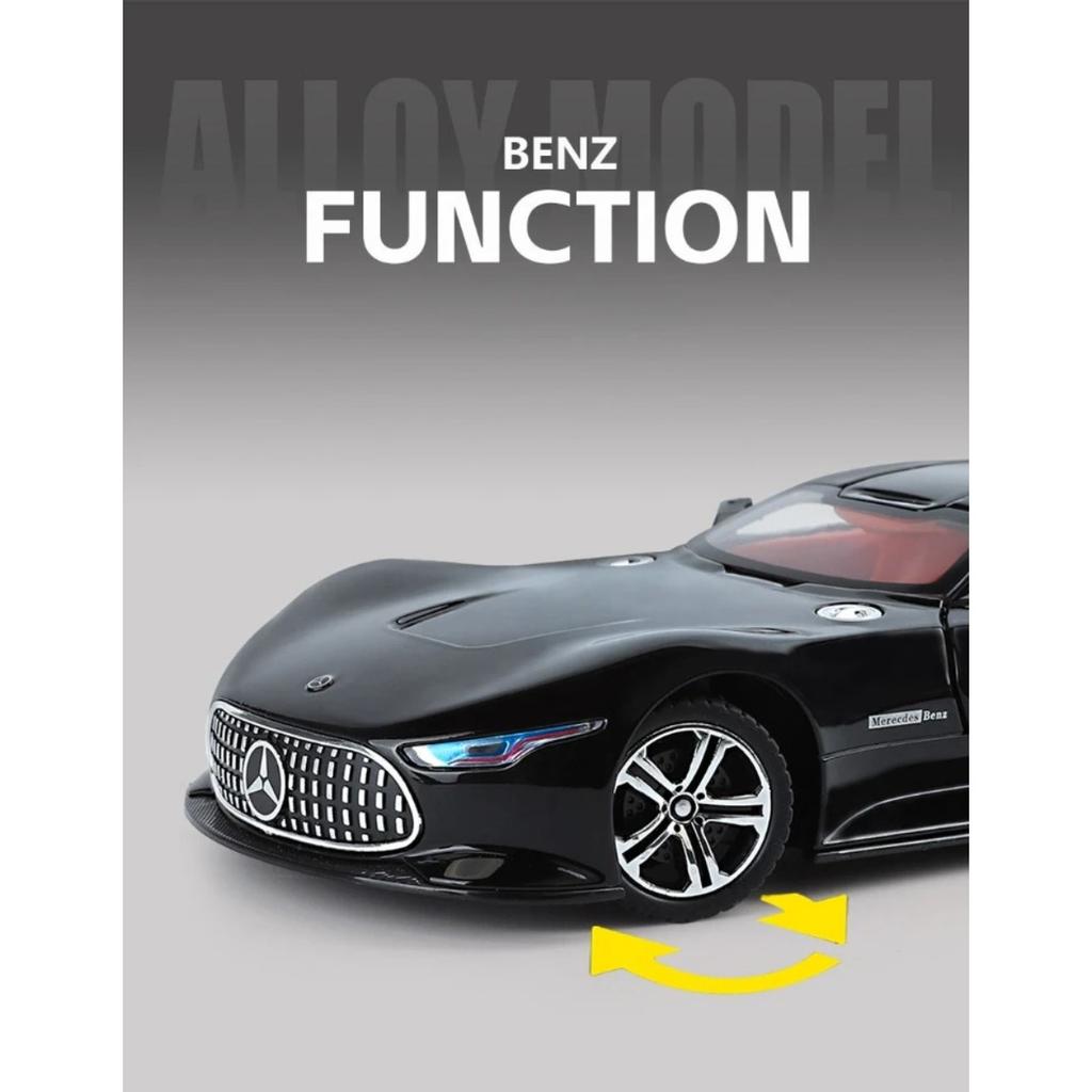 Simulation 1/24 Benz AMG Vision GT Alloy Car Model Metal Diecast Toy Vehicle Boy Birthday Gift Collection Home Decor Miniature