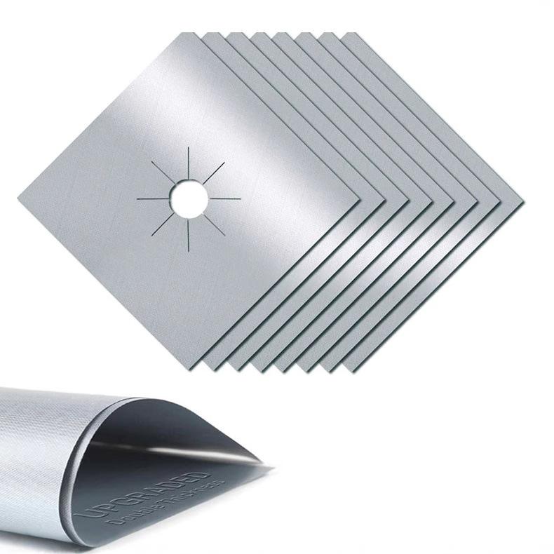 10PCS Teflon gas stove pad gas stove protective cover, stove burner liner, stove countertop protective cover