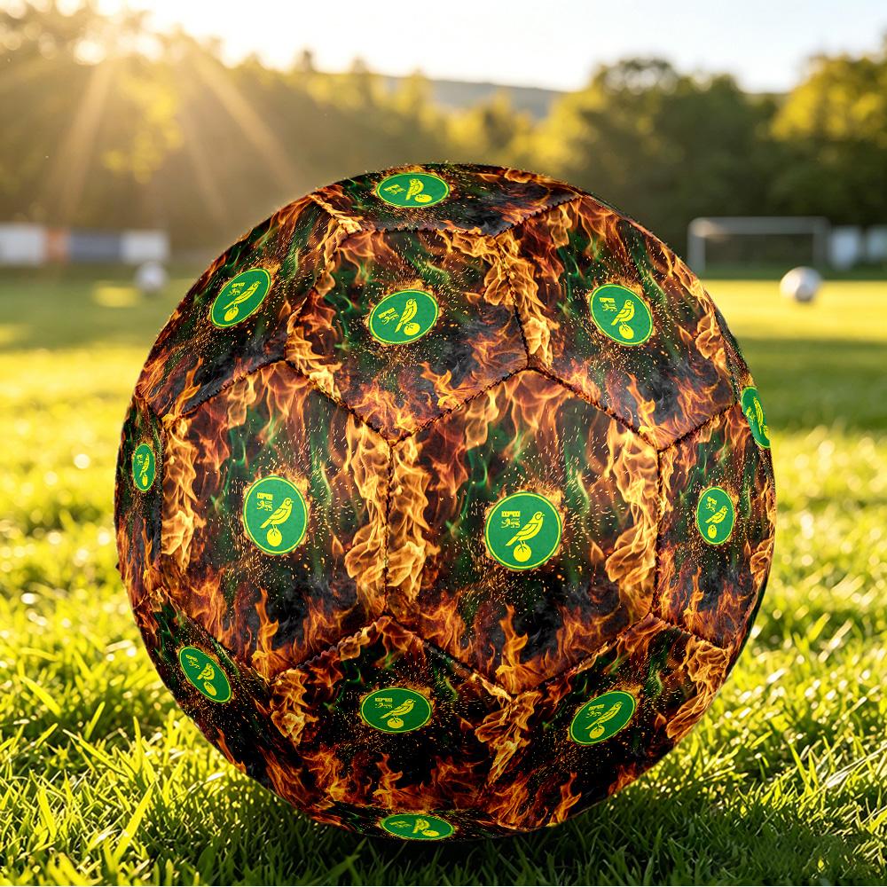 Norwich City FootballPrinted Size 5 Soccer Bball, Anti Slip Adult Match Football Souvenir for Football Fans