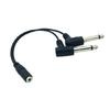 3.5mm 1/8 Inch Stereo TRS To 2 Dual 6.35mm Mono Y Splitter Audio Adapter Cable