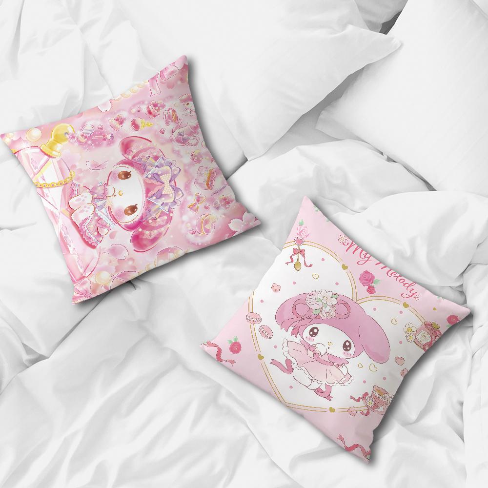 art kawaii cute My M-MelodyS cushion cover Comfortable soft Pillow Case for Sofa Living Room Home office Decor Protective Covers