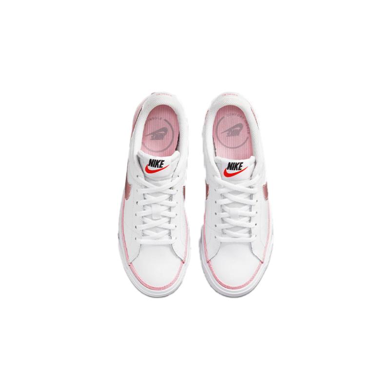Nike Court Legacy 'White Pink Glaze' GS Sneakers DA5380-110