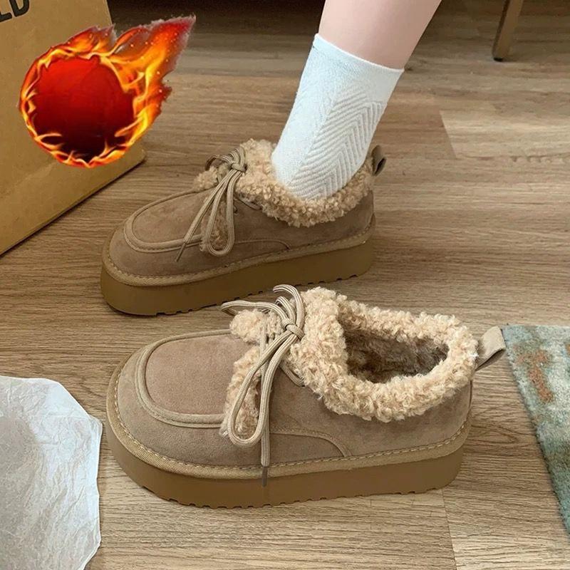 

Новые флисовые зимние ботинки для женщин, на толстой подошве, увеличивающие рост и теплые хлопковые ботинки 40