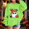 Kids Halloween Printed Hoodie, Loose Fit Casual Pullover for Boys Girls