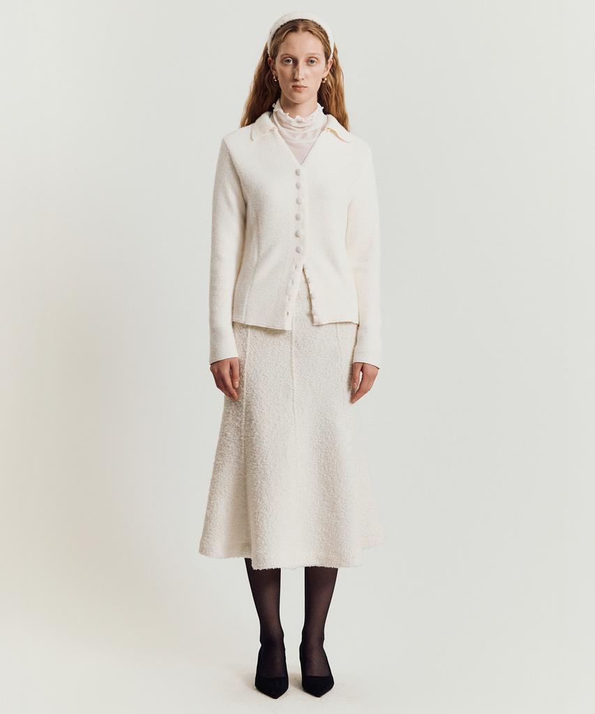 Meibeoyu Soline Tweed Skirt _ Ivory