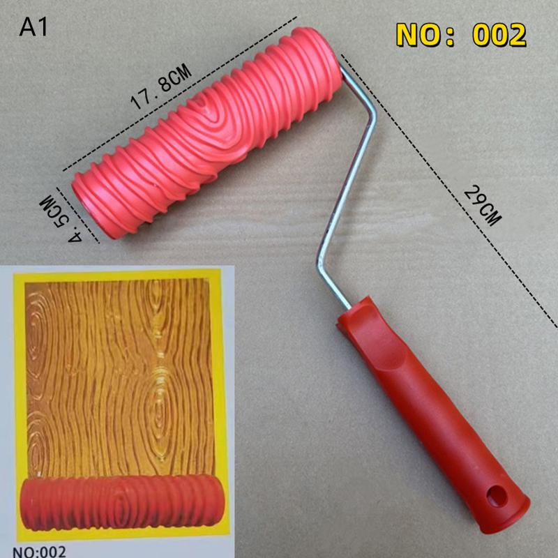 

Декоративный валик для краски резиновый имитация текстуры древесины тисненый инструмент для покраски стен безвоздушная кисть для Pintura