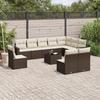 VidaXL Garden Lounge Set with Cushions 11 Pcs, Patio Sofas, Patio Furniture Set, Outdoor Furniture, Brown 3251460