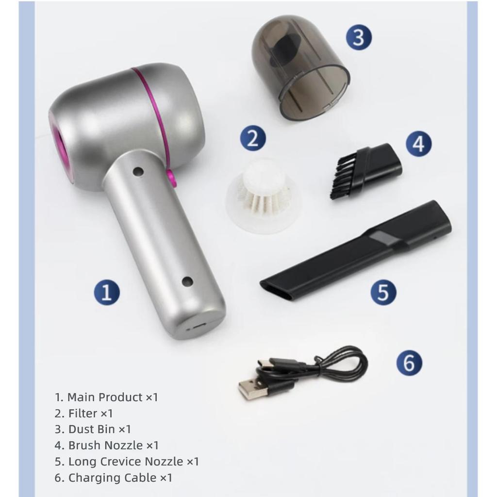 NVV Computer Vacuum Cleaner, Computer Dust Removal Keyboard Host Case Cleaning Blower, Desktop Cleaning Kit, USB Charging