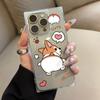 Square Back Tube Protection Clear Case For iPhone 12 11 16 ProMax 14 Pro Max 13 15 Plus Anti-Oxygen,Love Dog Pattern Casing