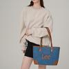 New Lee Denim With PU Panel Tote Bag, Shoulder Bag Regular Women's Denim Blue LE240101M-506