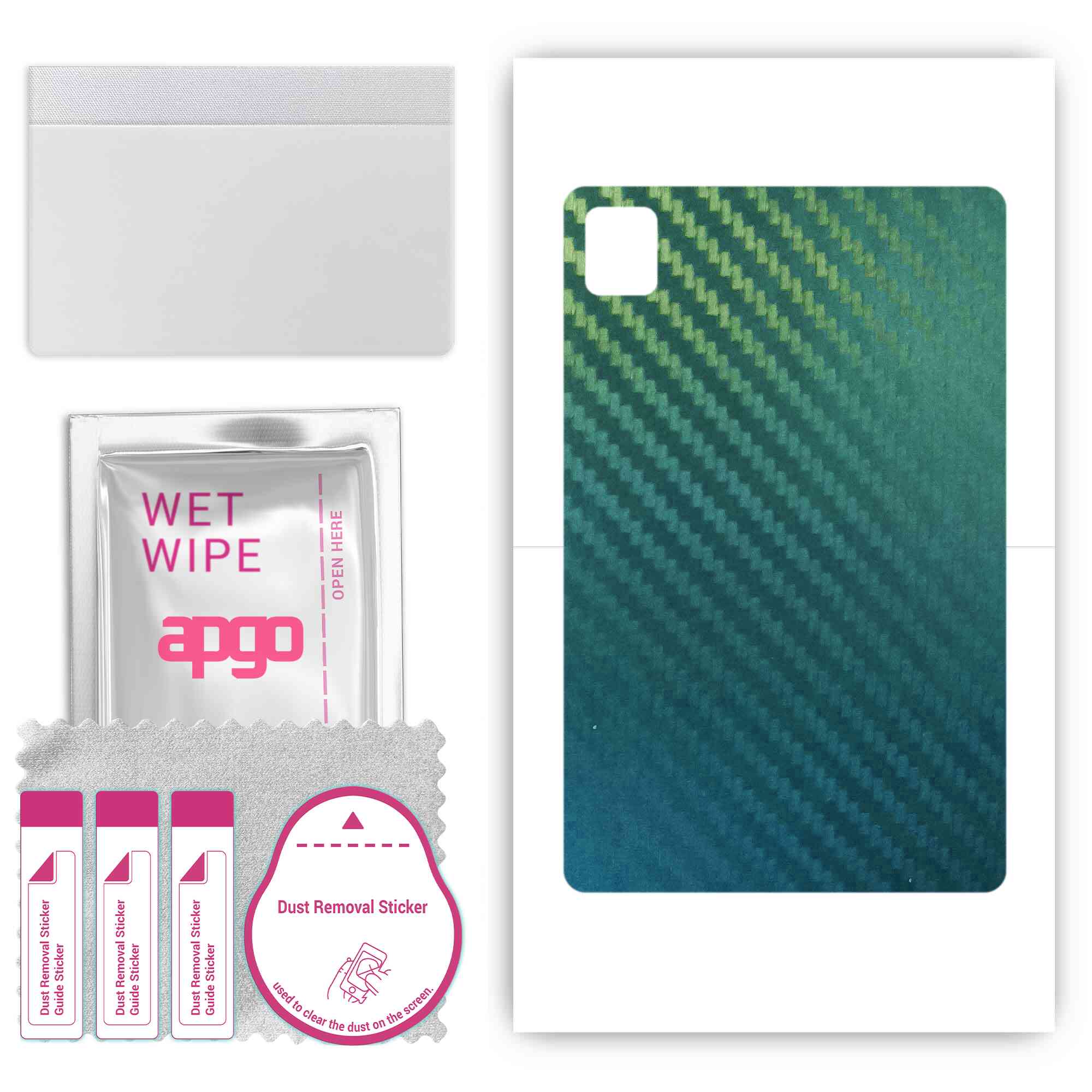 

apgo Protective Skin Sticker for the back compatible with Vivo Pad, Wrap Film, Foil, Vinyl - Pattern Carbon Chameleon CAKA1