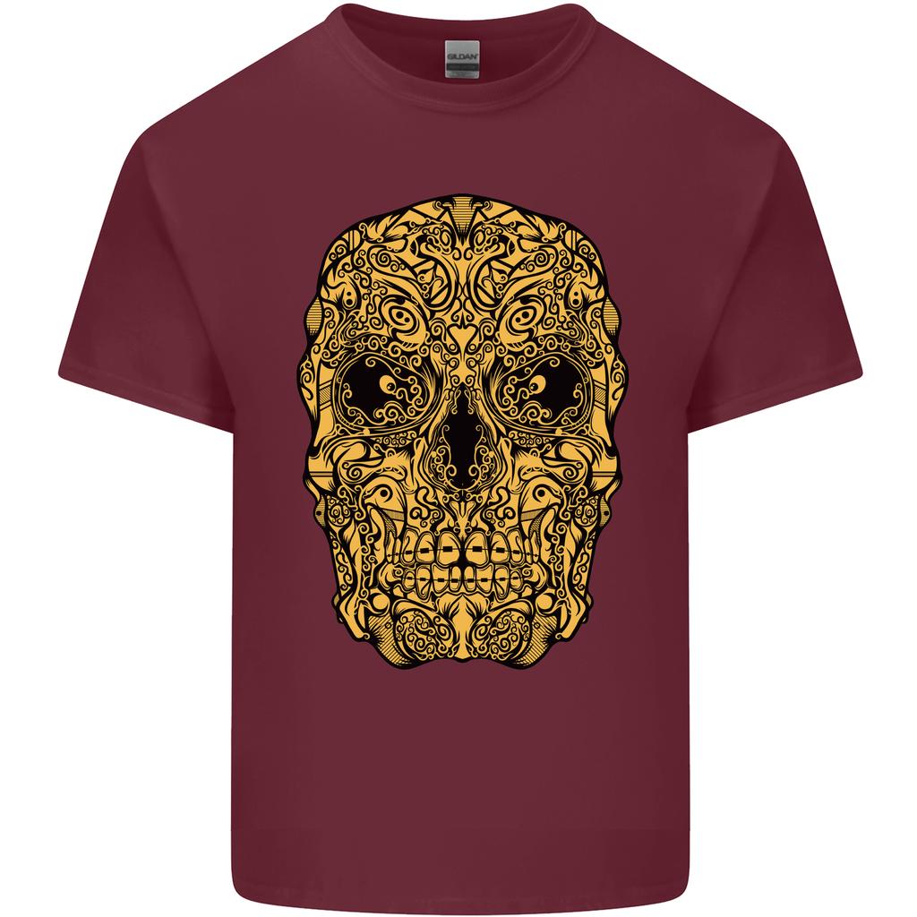Ethnic Skull Gothic Tribal Demon Unisexs Light Cotton TShirt