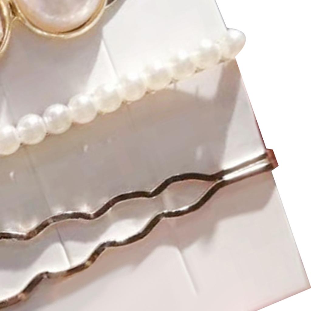 Perlenclip Zart Exquisit Legierung Modisch Mädchen Haarspangen für Haaraccessoires Weiß