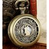 Exquisite Bronze Pocket Watch with Small Heart-shaped Spider Web Shell Watch Necklace, Small Pocket Watch, Gift Pocket Watch Pendant Pocket Watch