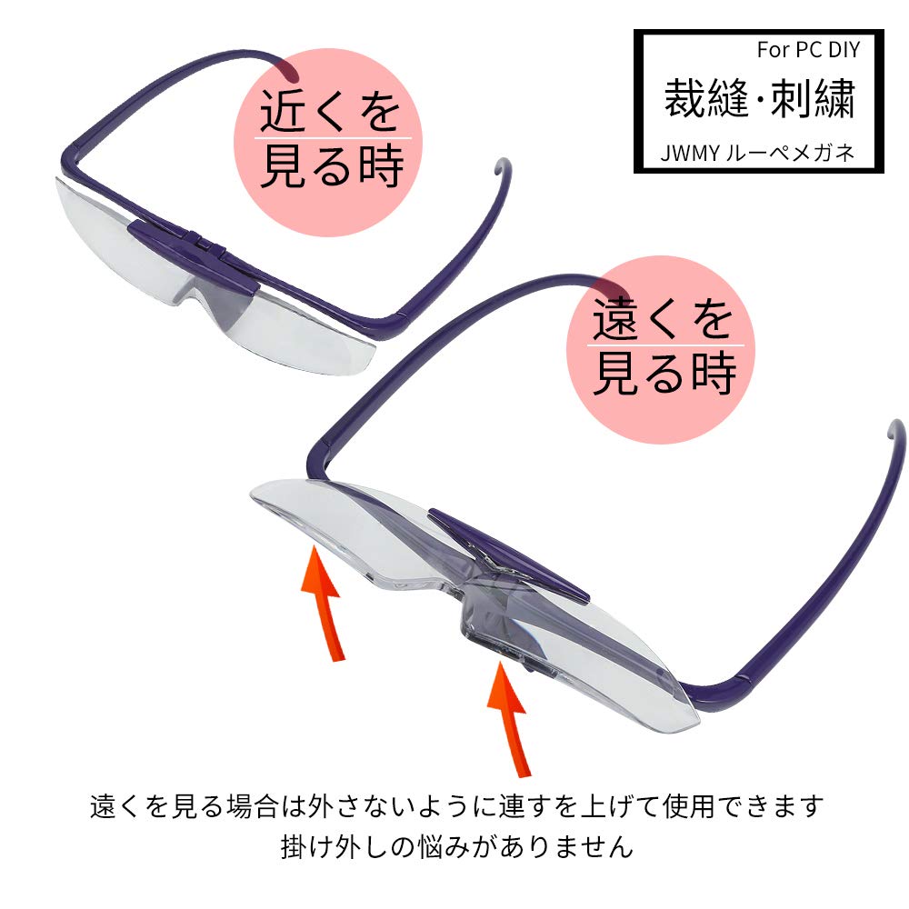 JWMY Magnifying Fits Over Clear Magnifying Glass with Frees Respect for the Aged Day Gift Glasses, Eyeglass-Style Magnifier, Glasses, Vision, Flip-Up