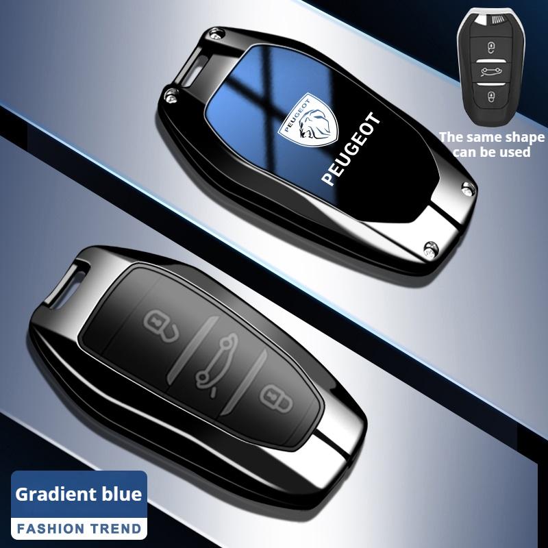 

2026 Hot Car Sticker Zinc Alloy Car Flip Remote Key Case Fob Cover Holder Shell For Peugeot 208 3008 308 508 408 2008 4008 Auto